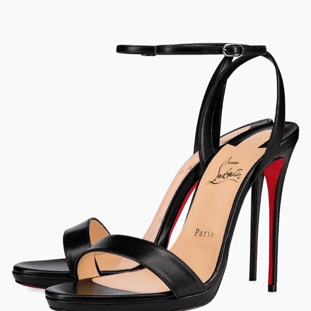 Christian Louboutin Black Ankle Strap Heels (great condition)